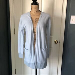 Marled reunited light blue no button cardigan